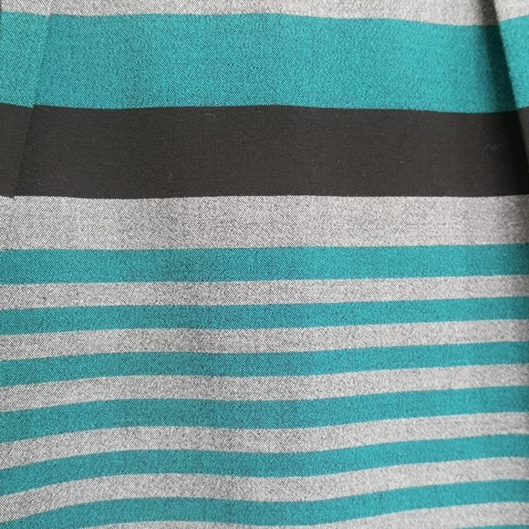 Calvin Klein Striped Fitted Sheath Midi Dress With Pleating Women's Size 12 - Picture 8 of 11